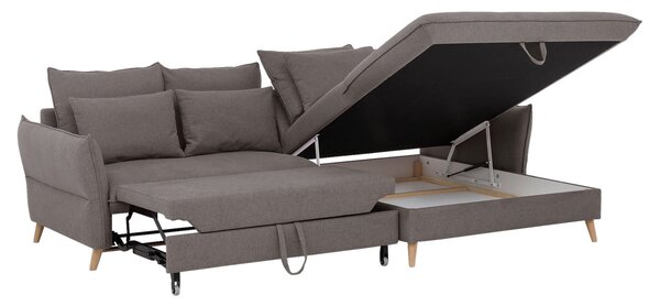 ROHOVÁ SEDAČKA, textil, světle hnědá Livetastic - Sedací soupravy, Online Only