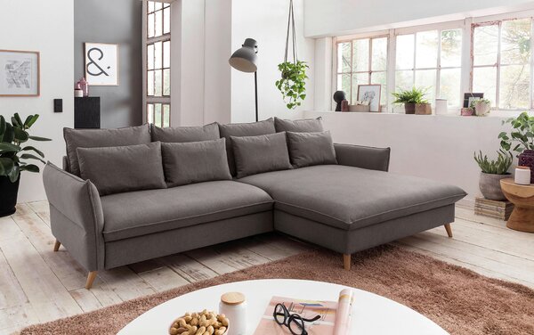 ROHOVÁ SEDAČKA, textil, světle hnědá Livetastic - Sedací soupravy, Online Only