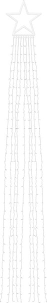 VidaXL Světla na vánoční stromek 320 modrých LED 375 cm [356923] Barva: Vícebarevný