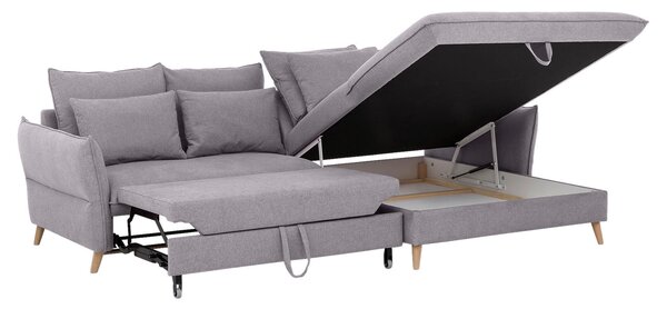 ROHOVÁ SEDAČKA, textil, světle šedá Livetastic - Sedací soupravy, Online Only