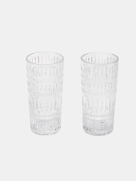 Sinsay - Sklenice s reliéfním vzorem 2 pack - clear
