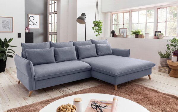 ROHOVÁ SEDAČKA, textil, modrá Livetastic - Sedací soupravy, Online Only