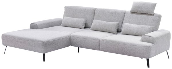 ROHOVÁ SEDAČKA, textil, světle šedá Livetastic - Sedací soupravy, Online Only