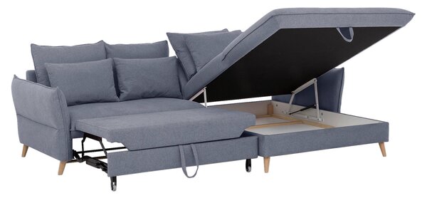 ROHOVÁ SEDAČKA, textil, modrá Livetastic - Sedací soupravy, Online Only
