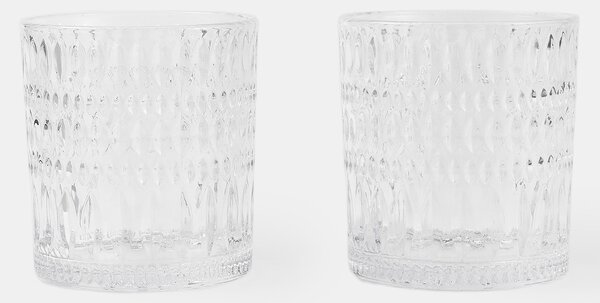 Sinsay - Sklenice s reliéfním vzorem 2 pack - clear
