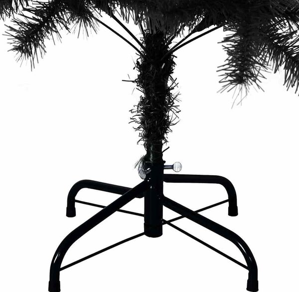 VidaXL Vánoční stromeček PET, s 150 LED diodami a stříbrnými koulemi [3396470] Barva: Zelená, Velikost: 150 cm