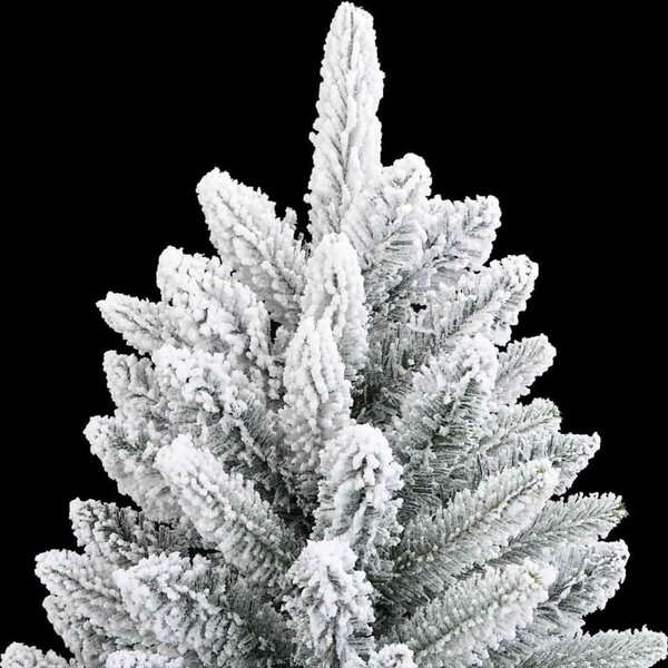 VidaXL Artificial Hinged Christmas Tree PE a PVC [345188] Barva: Zelená a bílá, Velikost: 150 cm