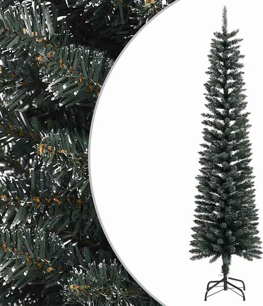 VidaXL Umělý úzký vánoční stromek se stojanem zelený PVC [345183] Velikost: 180 cm