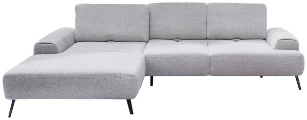 ROHOVÁ SEDAČKA, textil, světle šedá Livetastic - Sedací soupravy, Online Only