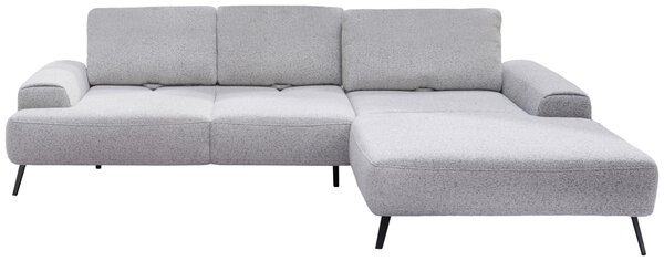 ROHOVÁ SEDAČKA, textil, světle šedá Livetastic - Sedací soupravy, Online Only