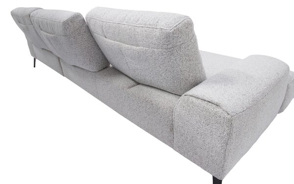 ROHOVÁ SEDAČKA, textil, světle šedá Livetastic - Sedací soupravy, Online Only