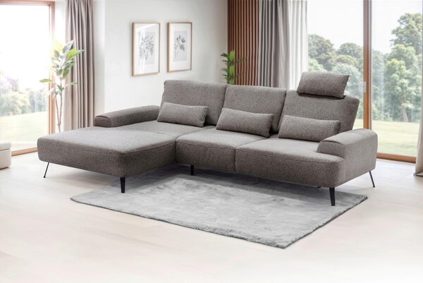 ROHOVÁ SEDAČKA, textil, šedavě hnědá Livetastic - Sedací soupravy, Online Only