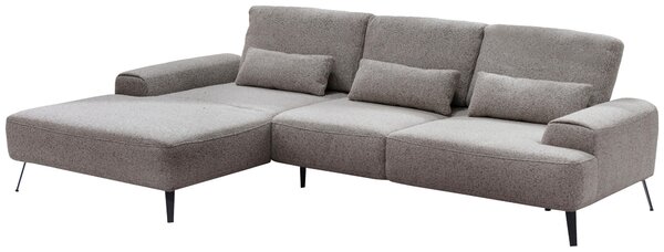 ROHOVÁ SEDAČKA, textil, šedavě hnědá Livetastic - Sedací soupravy, Online Only