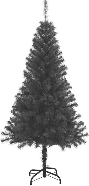 VidaXL Vánoční stromeček PET, s 150 LED diodami a stříbrnými koulemi [3396470] Barva: Zelená, Velikost: 150 cm