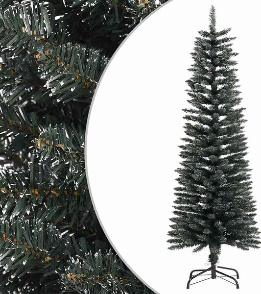 VidaXL Umělý úzký vánoční stromek se stojanem zelený PVC [345183] Velikost: 180 cm