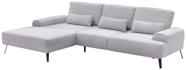 ROHOVÁ SEDAČKA, textil, světle šedá Livetastic - Sedací soupravy, Online Only