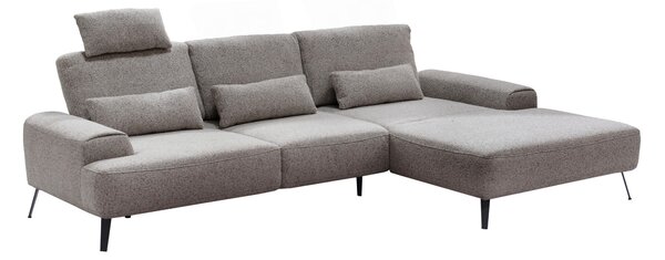 ROHOVÁ SEDAČKA, textil, šedavě hnědá Livetastic - Sedací soupravy, Online Only