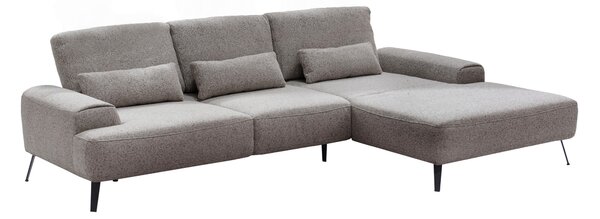 ROHOVÁ SEDAČKA, textil, šedavě hnědá Livetastic - Sedací soupravy, Online Only