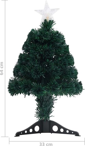 VidaXL Předem osvětlený vánoční stromek se stojanem a LED 64 cm optické vlákno [328439]