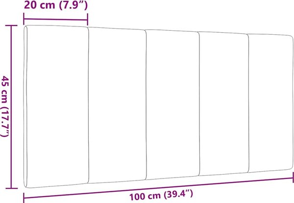 VidaXL Polštář na čelo postele Hanko textil [4019153] Barva: Tmavě šedá, Velikost: 180 cm