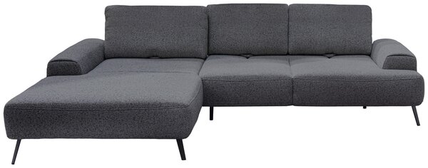 ROHOVÁ SEDAČKA, textil, tmavě šedá Livetastic - Sedací soupravy, Online Only
