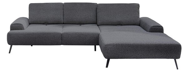ROHOVÁ SEDAČKA, textil, tmavě šedá Livetastic - Sedací soupravy, Online Only