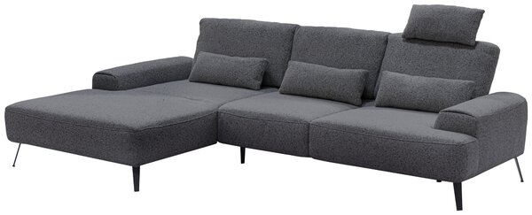 ROHOVÁ SEDAČKA, textil, tmavě šedá Livetastic - Sedací soupravy, Online Only