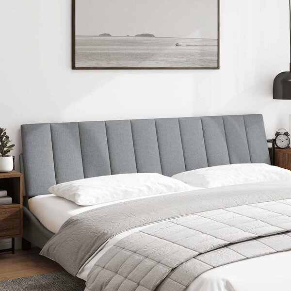 VidaXL Polštář na čelo postele Hanko textil [4019153] Barva: světle šedá, Velikost: 200 cm