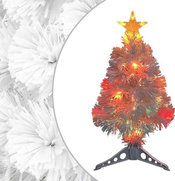 VidaXL Vánoční stromek s LED osvětlením optické vlákno [242426] Barva: Zelená a bílá, Velikost: 120 cm
