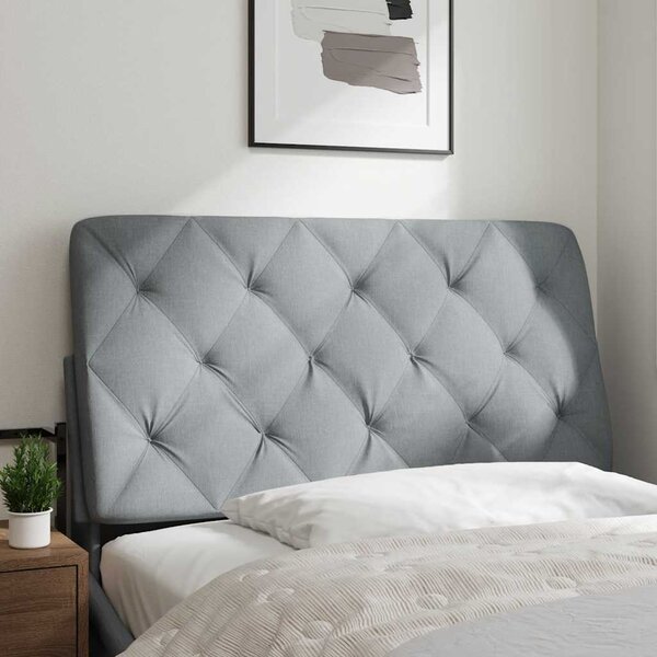 VidaXL Polštář na čelo postele textil [4019208] Barva: světle šedá, Velikost: 200 cm