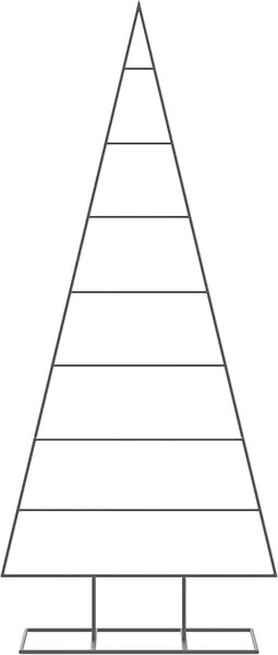 VidaXL Kovový vánoční stromeček Práškově lakovaná ocel [4018954] Barva: Černá, Velikost: 125 cm