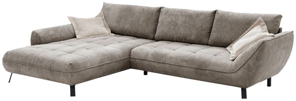 ROHOVÁ SEDAČKA, textil, světle hnědá Livetastic - Sedací soupravy, Online Only