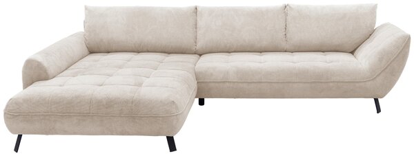 ROHOVÁ SEDAČKA, textil, béžová Livetastic - Sedací soupravy, Online Only