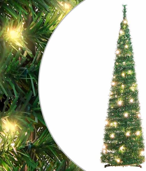 VidaXL Pop-up umělý vánoční stromek s LED osvětlením zelený [357751] Velikost: 120 x 40 cm