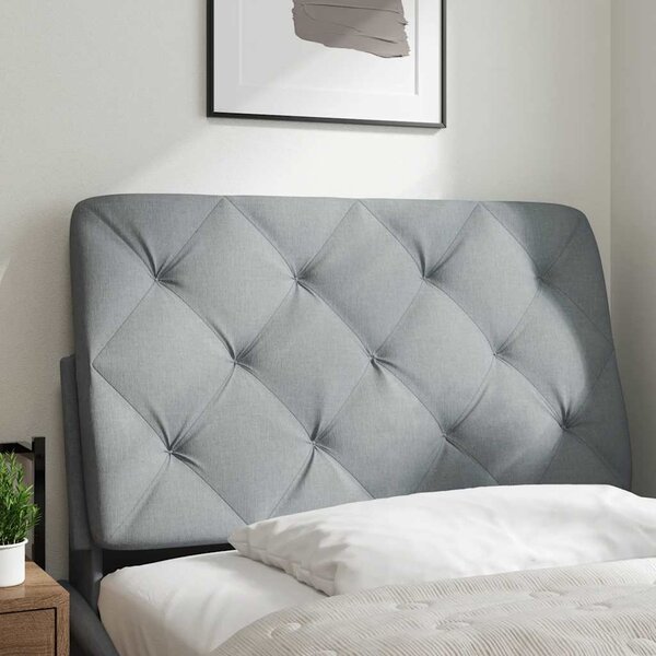 VidaXL Polštář na čelo postele textil [4019208] Barva: světle šedá, Velikost: 200 cm