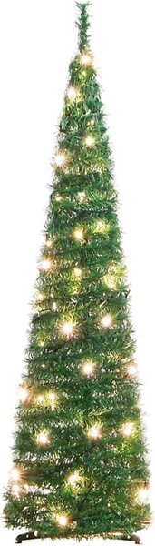 VidaXL Pop-up umělý vánoční stromek s LED osvětlením zelený [357751] Velikost: 120 x 40 cm