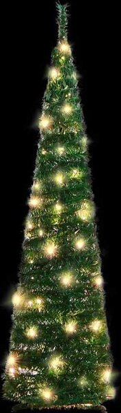 VidaXL Pop-up umělý vánoční stromek s LED osvětlením zelený [357751] Velikost: 120 x 40 cm