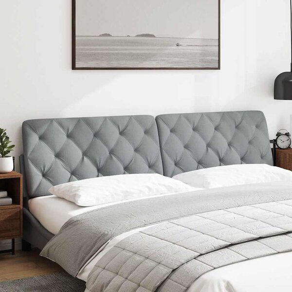 VidaXL Polštář na čelo postele textil [4019208] Barva: světle šedá, Velikost: 200 cm