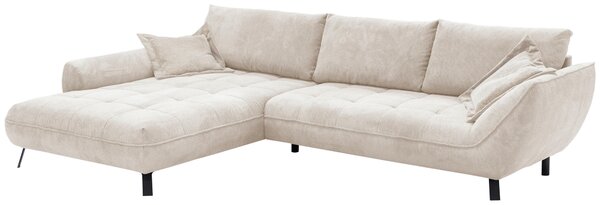 ROHOVÁ SEDAČKA, textil, béžová Livetastic - Sedací soupravy, Online Only