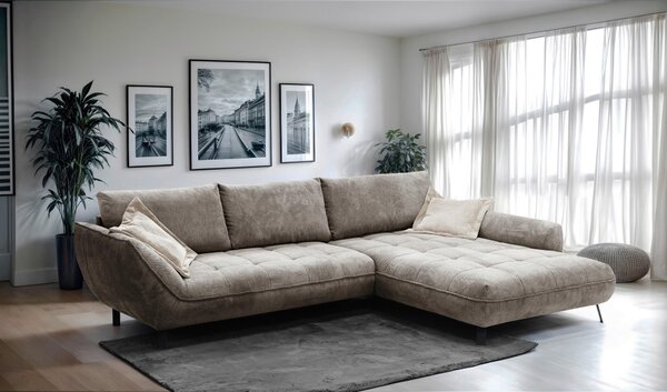 ROHOVÁ SEDAČKA, textil, světle hnědá Livetastic - Sedací soupravy, Online Only