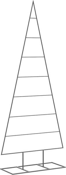 VidaXL Kovový vánoční stromeček Práškově lakovaná ocel [4018954] Barva: Černá, Velikost: 125 cm