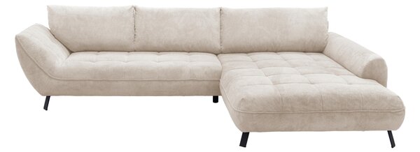 ROHOVÁ SEDAČKA, textil, béžová Livetastic - Sedací soupravy, Online Only