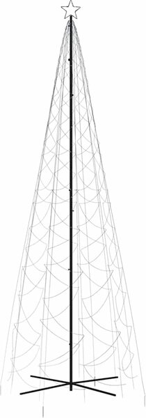 VidaXL Vánoční stromek kužel 1 400 vícebarevných LED diod [343512] Barva: Studená bílá, Velikost: 800 x 230 cm