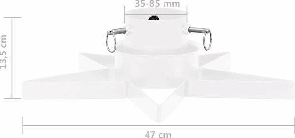 VidaXL Stojan na vánoční stromek 47 x 47 x 13,5 cm [331316] Barva: Černá