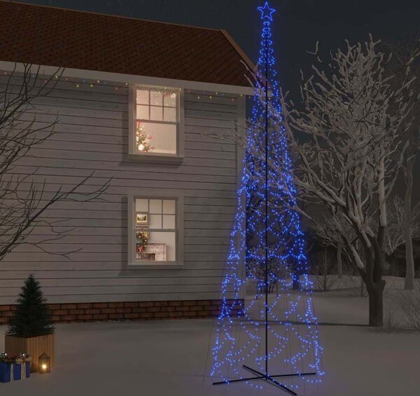 VidaXL Vánoční stromek kužel 1 400 vícebarevných LED diod [343512] Barva: Studená bílá, Velikost: 800 x 230 cm