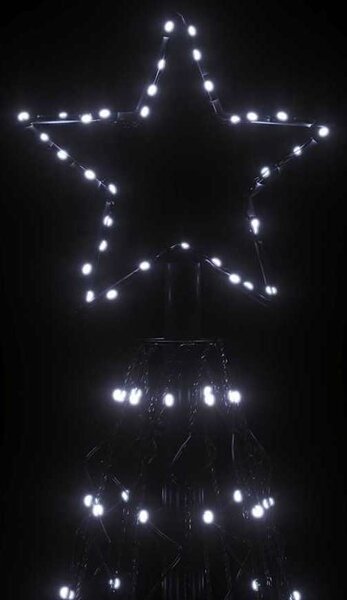 VidaXL Vánoční stromek kužel 1 400 vícebarevných LED diod [343512] Barva: Studená bílá, Velikost: 800 x 230 cm