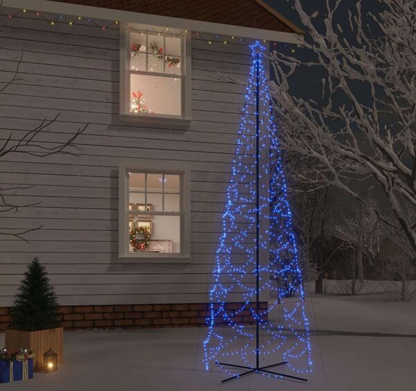 VidaXL Vánoční stromek kužel 1 400 vícebarevných LED diod [343512] Barva: Studená bílá, Velikost: 800 x 230 cm