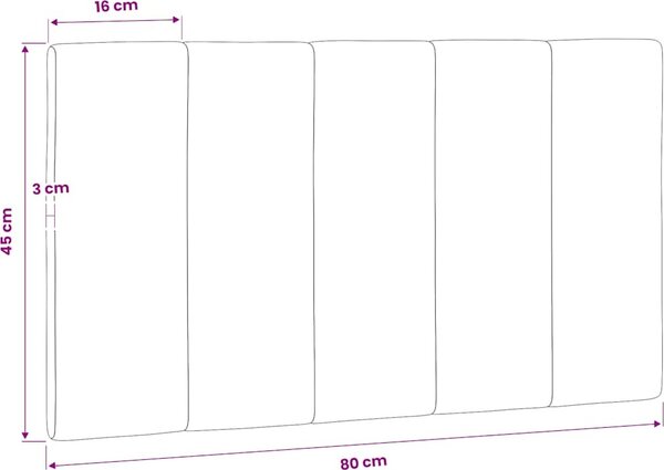 VidaXL Polštář na čelo postele Hanko samet [374647] Barva: světle šedá, Velikost: 180 cm