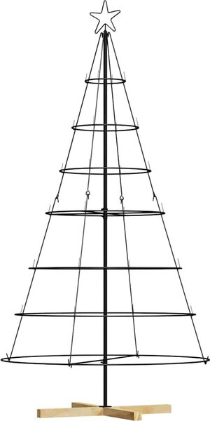 VidaXL Kovový vánoční stromek se stojanem KUOPIO Ocel [42019161] Barva: Černá, Velikost: 125 cm