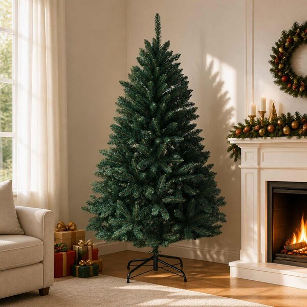 VidaXL Umělý Skládací Vánoční Strom PVC [357786] Barva: Zelená, Velikost: Ø 80 x 150 cm